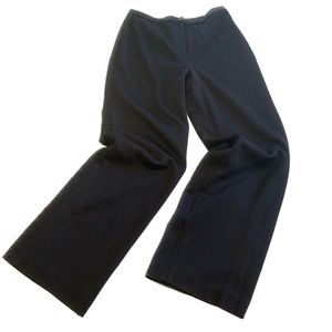 Belford navy wool wide leg trousers fully lined - size small